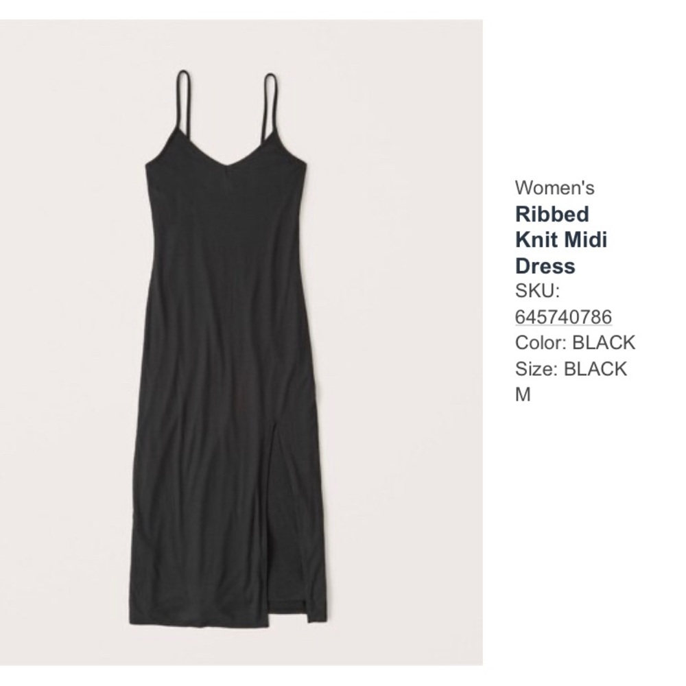 Abercrombie & Fitch Knit Ribbed Midi Dress